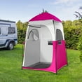 thumbnail image 7 of Ktaxon Camping Shower Tent, Waterproof Pop Up Single Changing Tent, Portable Dressing Room, Outdoor Privacy Tent for Beach, HIking, Photography Studio, Light Pink & White, 7 of 7