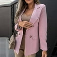thumbnail image 6 of Womens Work Office Lapel Button Blazer Long Sleeve Lightweight Work Office Blazer Jacket Casual Open Front Cardigan, 6 of 8