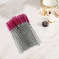 thumbnail image 5 of Unique Bargains 100 Pcs Portable Eyelash Brush for Vacation Rose Red Black Faux Crystal Rob Nylon, 5 of 5