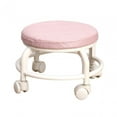 thumbnail image 4 of relayinert Tabouret à Roulettes Rond Robuste Robuste Pivotant Salons Chaise de Lavage de Voiture Rose Mise en Forme, 4 of 6