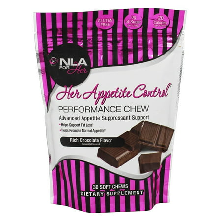 NLA For Her - Sa performance de contrôle de l'appétit Chew Rich Chocolate - 30 bouchées tendres