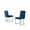 Navy Blue Velvet, variant on Simplistic Pink Velvet Side Chairs with Silver Chrome Base (Set of 2)