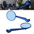 thumbnail image 3 of ESTINK Handlebar Mirror,Rearview Mirror Replacement,Retro Rear View Mirror CNC Aluminum Alloy Universal for Motorcycle 8mm 10mm Mounting Size, 3 of 8