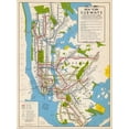 thumbnail image 2 of Art.com 1949, New York Subway Map, New York, United States Stretched Canvas Print Wall Art, 12" x 16", 2 of 4