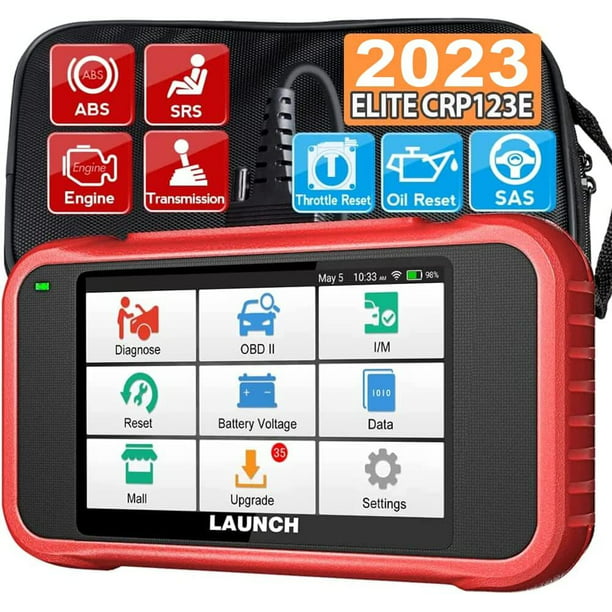 Sport etikette side LAUNCH CRP123E OBD2 Scanner Engine/ABS/SRS/Transmission Diagnostic Scan Tool  Check Engine Code Reader with Oil Reset, SAS Reset, Throttle Adaptation,  Battery Test, Auto VIN, WiFi Free Update - Walmart.com