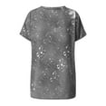 thumbnail image 6 of Tie Dye Shirts Women, AKOEE Cotton Polyester T Shirts Womens Loose Fit Crew Neck Casual Tops Summer 2025 (Large, Dark Gray), 6 of 6