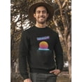 thumbnail image 2 of 1980's Vaporwave Sweatshirt Men -Image by Shutterstock, Male 4X-Large, 2 of 4