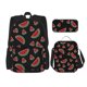 thumbnail image 1 of Disketp Watermelon Mochila Estampada de Gran Capacidad con Lonchera y Estuche, Set de 3 Piezas para Estudiantes, 1 of 7