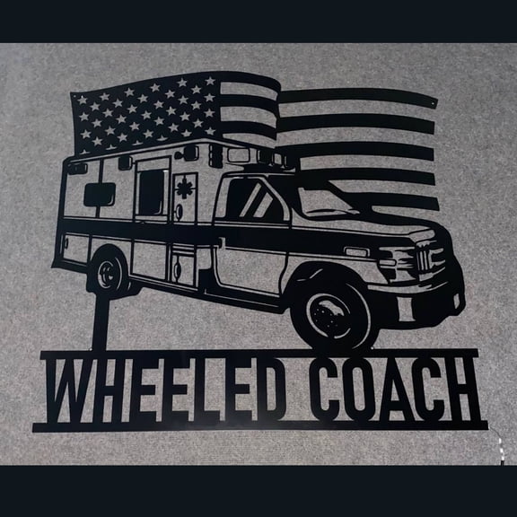 Handmadetneonsign US Ambulance Metal Wall Art Light, Ambulance Car Metal Sign Wall Decor, Ambulance Metal Decor
