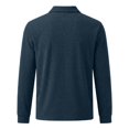thumbnail image 4 of Men's Corduroy Pullover Polo Shirt Long Sleeve Slim Fit Business Casual Golf Top, 4 of 8