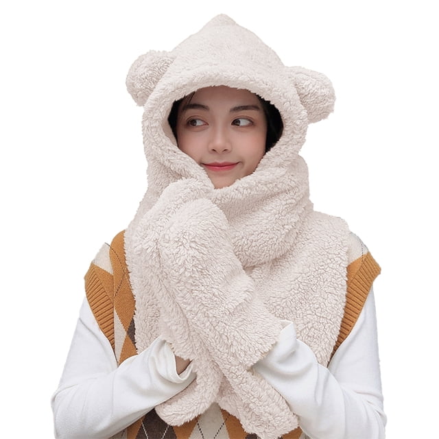 Gorro de peluche de dibujos animados cálido de invierno para niñas