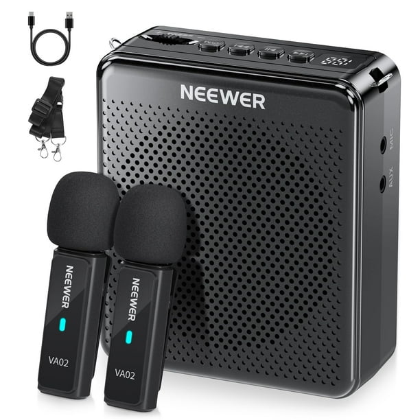 Amplificador de voz NEEWER VA02 con micrófono inalámbrico de 10 horas
