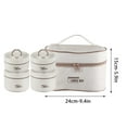 thumbnail image 7 of Holloyiver 4 Pcs Insulated Bento Box, Portable Stainless Steel Food Container Round Microwave Safe Stackable Leakproof Thermal Food Container for Adult Men Women with Insulated Bag, 7 of 7