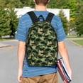 thumbnail image 4 of Lukts Camouflage Dinosaur Pattern 15 Inch Student Backpack, Waterproof Laptop Backpack with Adjustable Shoulder Straps, Lightweight Travel, Campus Backpack, Unisex, 4 of 6