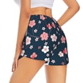 thumbnail image 3 of Goofa Cherry Blossoms Printed Women 2 in 1 Running Shorts,Quick Dry Athletic Workout Shorts,High Waisted Athletic Shorts with Liner Pockets-X-Large, 3 of 9