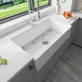 thumbnail image 2 of Sinber  Farmhouse Apron Single Bowl Kitchen Sink with Fireclay White Finish 36" x 20" x 10" - White, 2 of 5