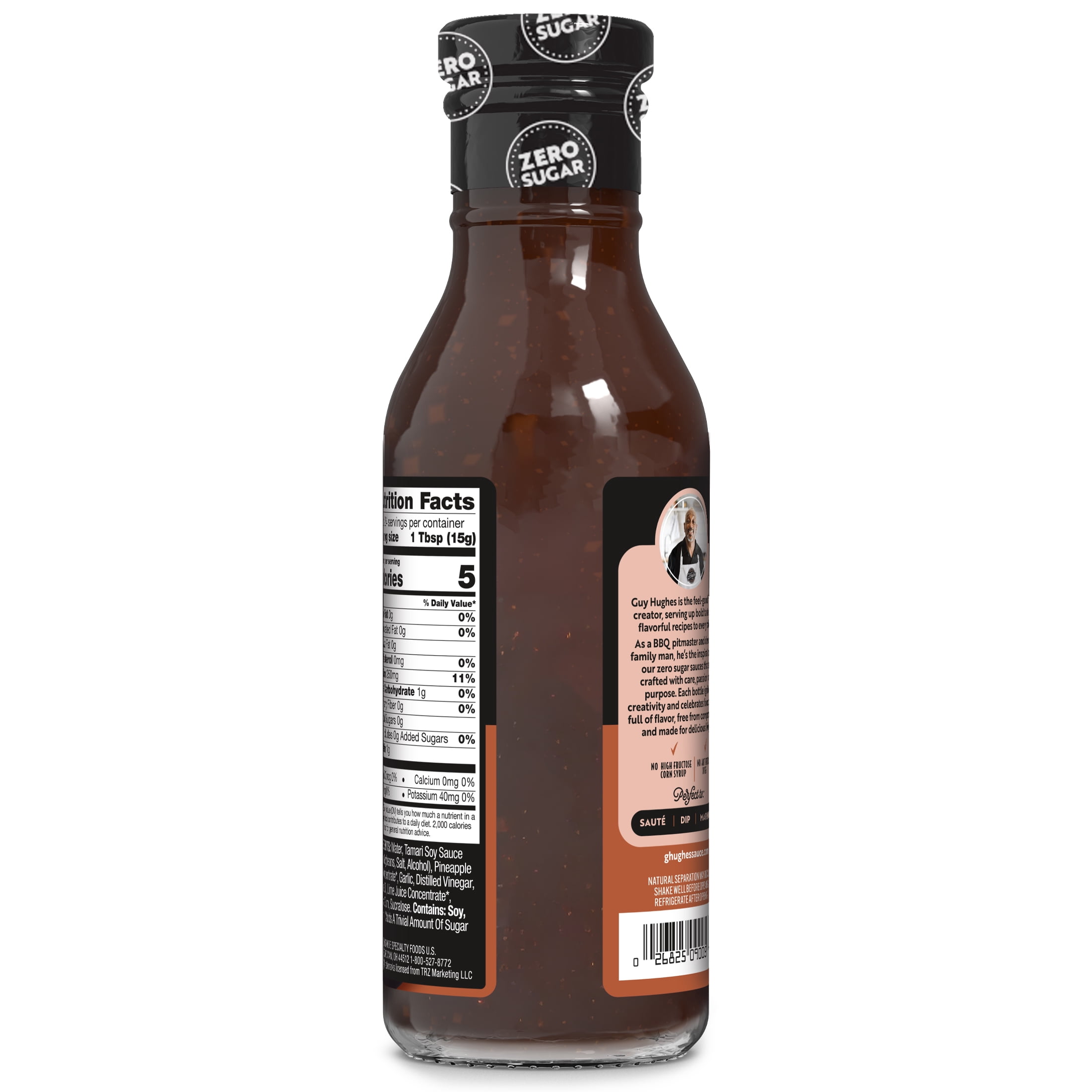 G Hughes Zero Sugar Teriyaki Marinade & Sauce, 13 oz