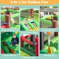 thumbnail image 3 of Patiojoy Inflatable Bounce 6-in-1 Bouncer Castle w/ Double Slides Jump Area Ocean Balls Basketball Rim for Kids Aged 3+ Indoor/Outdoor (without Blower), 3 of 9