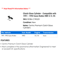 thumbnail image 2 of Clutch Cylinder - Compatible with 1991 - 1992 Isuzu Rodeo 4WD 3.1L V6, 2 of 2