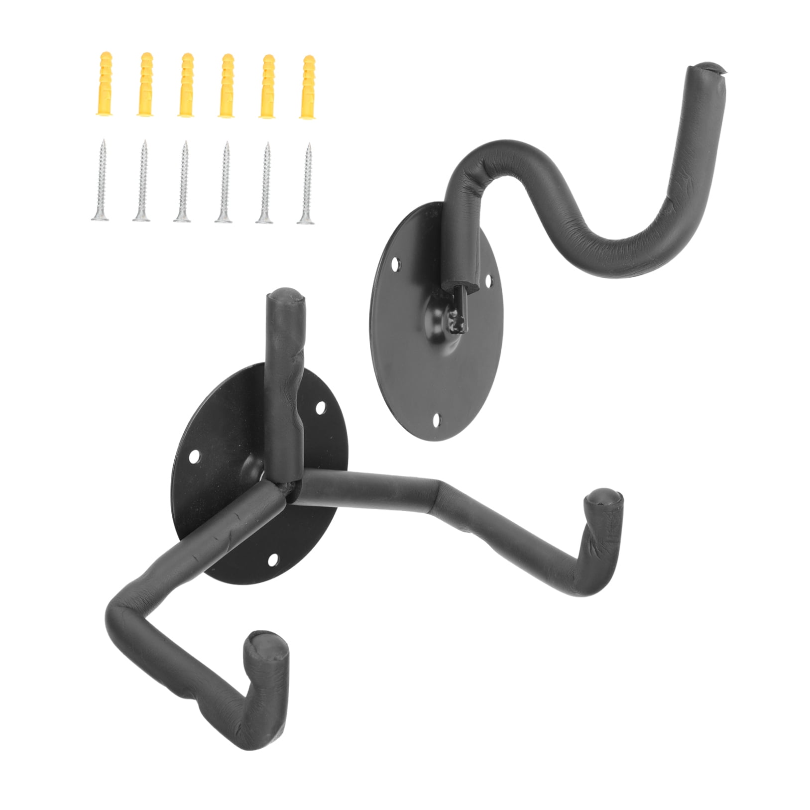 ROMANSENTIAL 1Set Practical Black Guitar Wall Hanger Stable Horizontal Mount for Bass and Ukulele