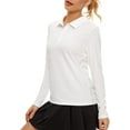 thumbnail image 1 of Polo à Manches Longues pour Femmes UPF50+ Protection Solaire Évacuation de l'Humidité Séchage Rapide Polo de Golf, 1 of 7