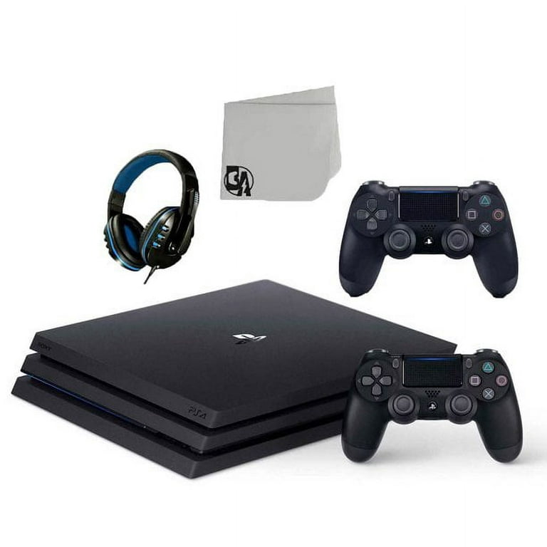 Sony PlayStation 4 Pro Glacier 1TB Gaming Consol White 2 Controller  Included with Call of Duty Ghosts BOLT AXTION Bundle Like New 