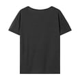 thumbnail image 2 of Camiseta para mujer, ropa deportiva de verano, camiseta de cuello redondo a la moda para viajes, playa, mujer Gris, 2 of 7