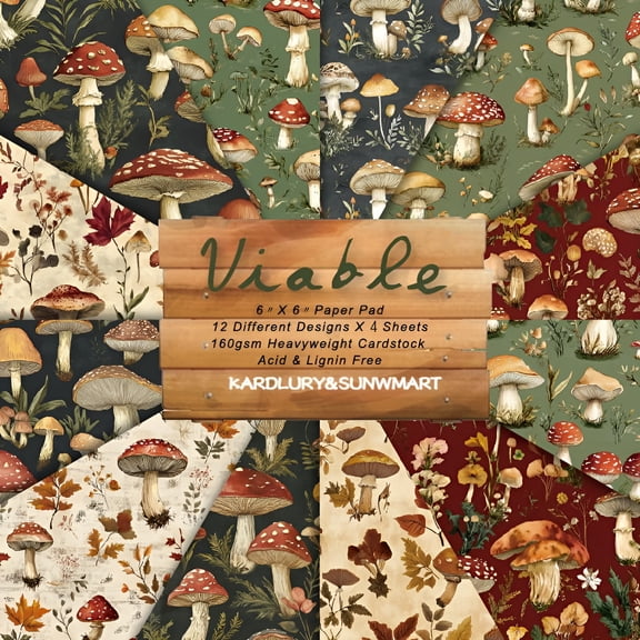 CCOCC Vintage Floral Scrapbook Paper Pad,Flower Patterned Cardstock Paper Pads,6x6 Inch 48 Sheets Single-Sided Junk Journal Scrapbooking Paper for Card Making Picture Art Collage