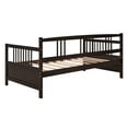 thumbnail image 6 of PAPROOS Twin Size Wood Daybed, Solid Wood Daybed Frame with Strong Wooden Slats, Modern Furniture Sofa Bed Twin Daybed, No Box Spring Needed, Gray, 6 of 10