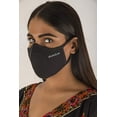 thumbnail image 2 of Lavish Care Cloth Face Mask - Washable & Reusable - 5 Layers - Cotton Face Masks - Black - Medium (Pack of 3), 2 of 6