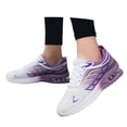 thumbnail image 3 of KANG Fashion Women's Two-Tone Mesh Lace-Up Sneakers, Breathable Lightweight Running Shoes, Comfort Casual Athletic Footwear for Daily Wear Purple 35, 3 of 8