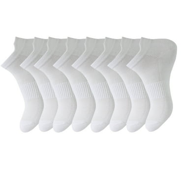BESTSKY Womens Running Socks, Soft No Show Socks for Comfortable Running, Breathable Athletic Socks, White, 8-Pack