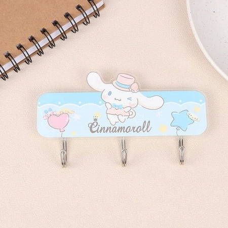 

1Pc Anime Sanrio Figure Hook Hello Kitty Kuromi PompomPurin Cinnamoroll Cartoon No Trace Hooks Bathroom Household Hooks