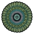 thumbnail image 3 of LR Home Wren 5' Round Pink Peacock Medallion Indoor Area Rug, 3 of 9