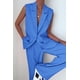 thumbnail image 2 of Conjunto PRETTYGARDEN Chaleco sin Mangas Pantalones de Pierna Ancha Azul XL, 2 of 8