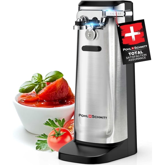 Electric Can Opener with Knife Sharpener and Bottle