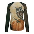 thumbnail image 5 of Tops casuales de cuello redondo de manga larga con estampado de Halloween para mujer Fridja czfsfas2719, 5 of 5