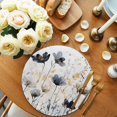 thumbnail image 2 of Round Placemats Watercolor Gray Brown Flowers 15 inch Set of 4 Table Mats for Dining Table Retro Wildflowers Heat Resistant Non-Slip Kitchen & Home Decorative Place Mat Set, 2 of 8