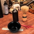 thumbnail image 2 of Shisuyan Vaisselle de Rasage Plastique Noire Accessoires de Rasage pour Hommes 1 Ensemble, 2 of 8
