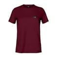 thumbnail image 4 of Dalix Butterfly Embroidered Cotton Relaxed Fit Short Sleeve Crewneck Tee Shirt Women in Maroon M Medium, 4 of 5