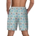 thumbnail image 3 of Kdxio Owl Print Men'S Swim Trunks With Compression Liner 7 Inch Inseam Quick Dry Swim Shorts, 3 of 7