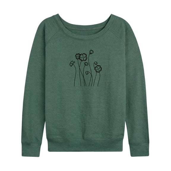 Instant Message - Clover Patch St. Patrick's Day  - Women's Lightweight French Terry Long Sleeve Shirt