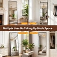 thumbnail image 5 of Antok 3-in-1 48" x 14.1" Full Length Mirror, Door Mirror, Wall-Mounted Mirror - Stands, Leans on Wall or Hangs, Black Rected Corner, 5 of 7