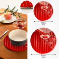 thumbnail image 2 of SKYSONIC Valentine Heart Bauble Pot Holders Trivets, 2 Pcs Heat Resistant Trivets, Cotton Thread Weave Mats for Hot Pads Pans Pot Bowl Teapot for Kitchen Decor, 2 of 7
