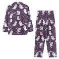 thumbnail image 6 of FOR U DESIGNS Halloween Cute Ghost Womens Button Up Pajama Sets Button Down NightShirts for Women Sleepwear 2 Pack Size 3XL Womens Nightwear Sets Button Front Winter, 6 of 6