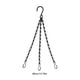 thumbnail image 5 of Moyic Cadena de repuesto para suspensión de 3 patas, duradera, blanca, para cesta colgante de Metal, juego de cadena colgante fácil de Jardín y Patio Cadena negra 40cm, 5 of 6
