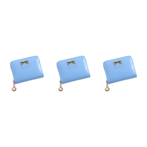 Qarigey Monedero compacto y versátil para una organización sin esfuerzo Cartera Tarjetero Carteras pequeñas Monedero azul cielo Type1 NO1