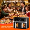 thumbnail image 4 of HoninJoy 12 QT Large Dual Basket Air Fryer, With Visible Cooking Window( 50PCS Air Fryer Liners Included)-New, 4 of 9
