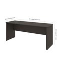 thumbnail image 4 of Bestar Prestige + 71W Narrow Desk Shell in bark grey & slate, 4 of 5