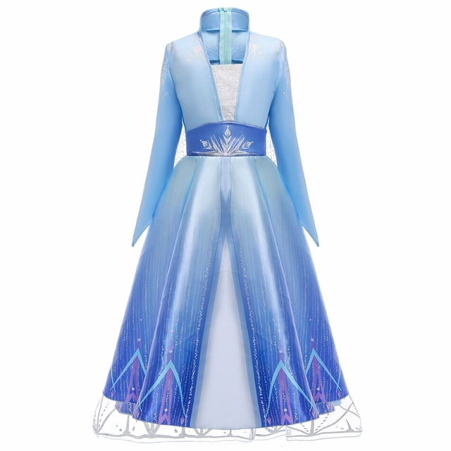 Frozen-vestido de princesa Elsa 2 para niñas, disfraz de princesa, Vestidos de fantasía para niños, Reina de la nieve, Disney